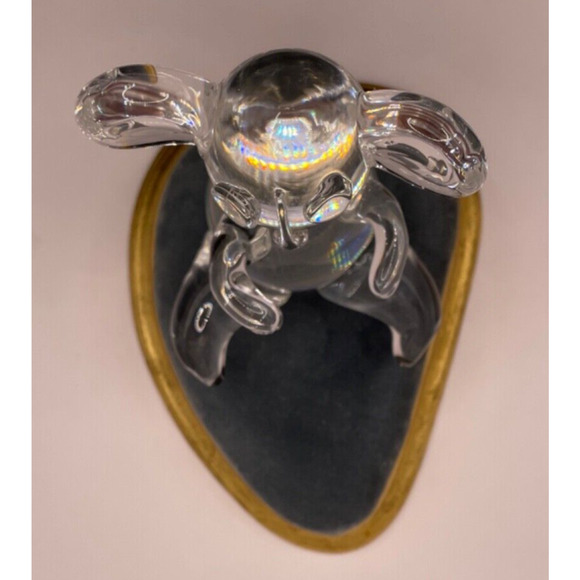 Vintage Handcrafted Art Glass Koala Bear Figurine/Paperweight- Clear Glass - Picture 5 of 9